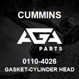 0110-4026 Cummins GASKET-CYLINDER HEAD | AGA Parts