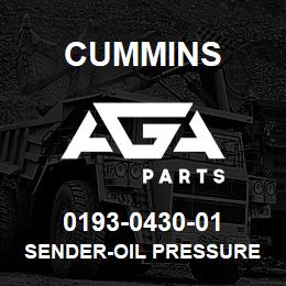 0193-0430-01 Cummins SENDER-OIL PRESSURE | AGA Parts