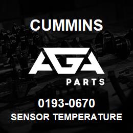 0193-0670 Cummins SENSOR TEMPERATURE | AGA Parts