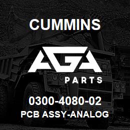 0300-4080-02 Cummins PCB ASSY-ANALOG | AGA Parts