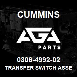 0306-4992-02 Cummins TRANSFER SWITCH ASSEMBLY | AGA Parts