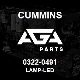 0322-0491 Cummins LAMP-LED | AGA Parts