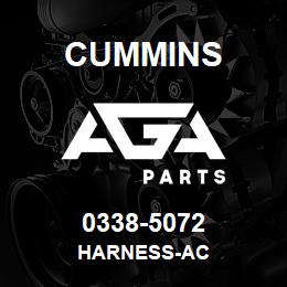 0338-5072 Cummins HARNESS-AC | AGA Parts