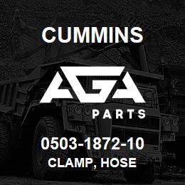 0503-1872-10 Cummins CLAMP, HOSE | AGA Parts
