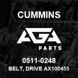 0511-0248 Cummins BELT, DRIVE AX1004555 | AGA Parts