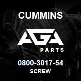 0800-3017-54 Cummins SCREW | AGA Parts