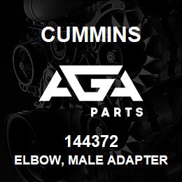 144372 Cummins ELBOW, MALE ADAPTER | AGA Parts