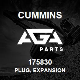 175830 Cummins PLUG, EXPANSION | AGA Parts