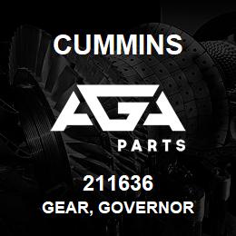 211636 Cummins GEAR, GOVERNOR | AGA Parts