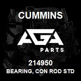 214950 Cummins BEARING, CON ROD STD | AGA Parts