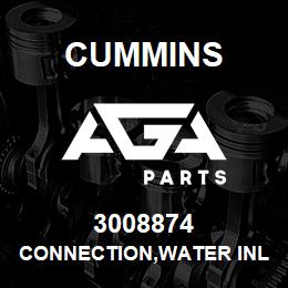 3008874 Cummins CONNECTION,WATER INLET | AGA Parts