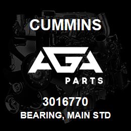 3016770 Cummins BEARING, MAIN STD | AGA Parts