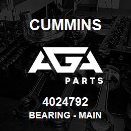 4024792 Cummins BEARING - MAIN | AGA Parts