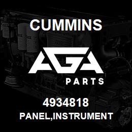 4934818 Cummins PANEL,INSTRUMENT | AGA Parts