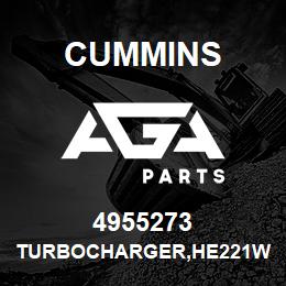 4955273 Cummins TURBOCHARGER,HE221W | AGA Parts