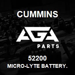 52200 Cummins MICRO-LYTE BATTERY. 12V L.A | AGA Parts