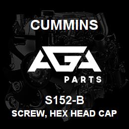 S152-B Cummins Screw, Hex Head Cap | AGA Parts