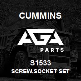 S1533 Cummins SCREW,SOCKET SET | AGA Parts