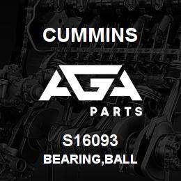 S16093 Cummins BEARING,BALL | AGA Parts