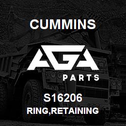 S16206 Cummins RING,RETAINING | AGA Parts