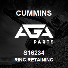 S16234 Cummins RING,RETAINING | AGA Parts