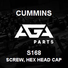 S168 Cummins Screw, Hex Head Cap | AGA Parts
