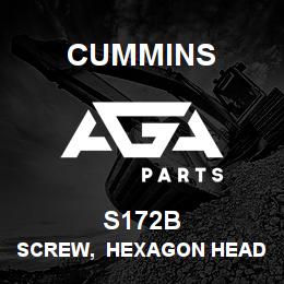 S172B Cummins Screw, Hexagon Head Cap | AGA Parts