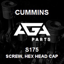 S175 Cummins Screw, Hex Head Cap | AGA Parts