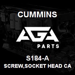 S184-A Cummins SCREW,SOCKET HEAD CAP | AGA Parts
