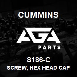 S186-C Cummins Screw, Hex Head Cap | AGA Parts