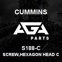 S188-C Cummins SCREW,HEXAGON HEAD CAP | AGA Parts