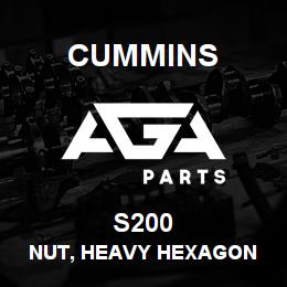 S200 Cummins NUT, HEAVY HEXAGON | AGA Parts