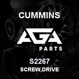 S2267 Cummins SCREW,DRIVE | AGA Parts