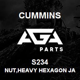 S234 Cummins NUT,HEAVY HEXAGON JAM | AGA Parts