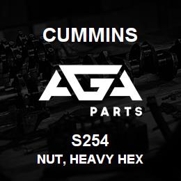 S254 Cummins Nut, Heavy Hex | AGA Parts