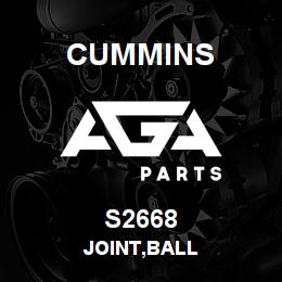 S2668 Cummins JOINT,BALL | AGA Parts