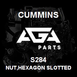 S284 Cummins NUT,HEXAGON SLOTTED | AGA Parts