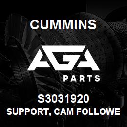 S3031920 Cummins Support, Cam Follower Shaft | AGA Parts