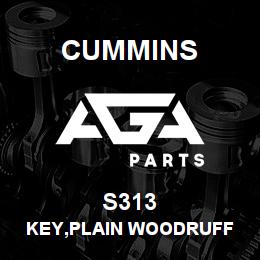 S313 Cummins KEY,PLAIN WOODRUFF | AGA Parts