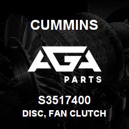 S3517400 Cummins Disc, Fan Clutch | AGA Parts