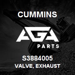 S3884005 Cummins Valve, Exhaust | AGA Parts