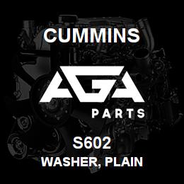 S602 Cummins WASHER, PLAIN | AGA Parts