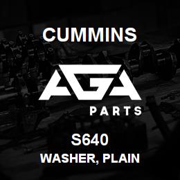 S640 Cummins WASHER, PLAIN | AGA Parts