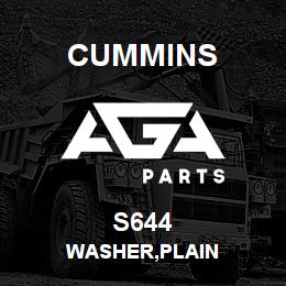 S644 Cummins WASHER,PLAIN | AGA Parts