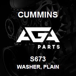 S673 Cummins Washer, Plain | AGA Parts