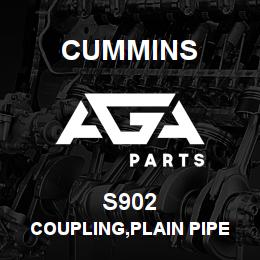 S902 Cummins COUPLING,PLAIN PIPE | AGA Parts