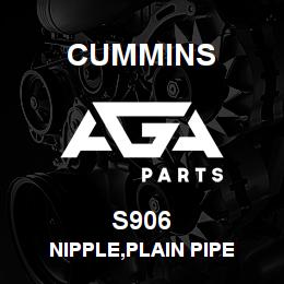 S906 Cummins NIPPLE,PLAIN PIPE | AGA Parts