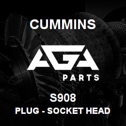 S908 Cummins Plug - Socket Head | AGA Parts