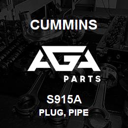 S915A Cummins PLUG, PIPE | AGA Parts