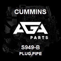 S949-B Cummins PLUG,PIPE | AGA Parts